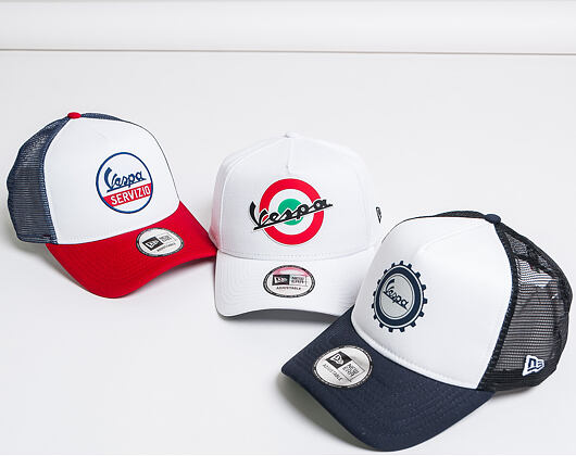 Kšiltovka New Era 9FORTY A-Frame Vespa Piaggio White Snapback