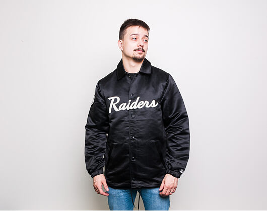 Bunda New Era Oakland Raiders Satin Coaches Jacket Black