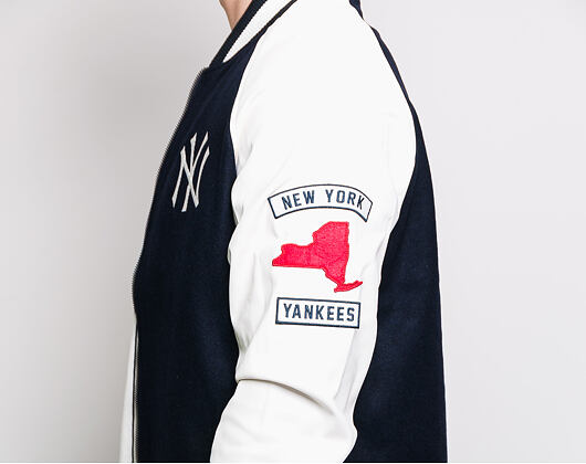 Bunda New Era New York Yankees Raglan Varsity Jacket Navy/White