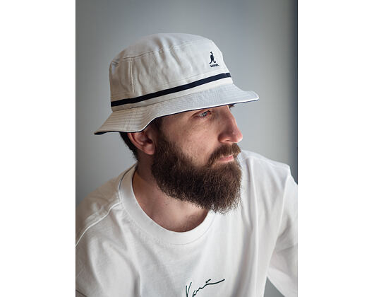 Klobouk Kangol Stripe Lahinch White