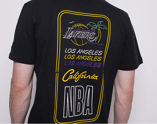 Triko New Era Los Angeles Lakers Neon Lights Black