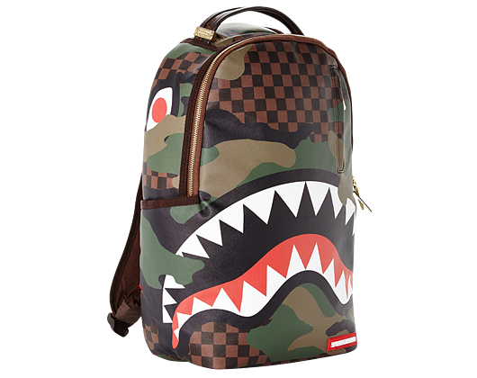 Batoh Sprayground Checkered Camo Shark Backpack B2201