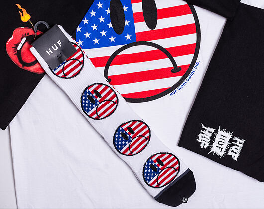 Ponožky HUF Bummer USA White