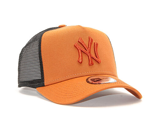 Kšiltovka New Era 9FORTY Trucker The League Essential New York Yankees Rust / Black Snapback