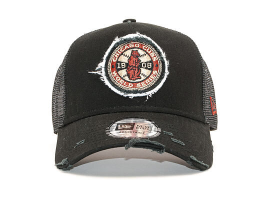 Kšiltovka New Era 9FORTY Trucker World Series Patch Chicago Cubs Black Snapback