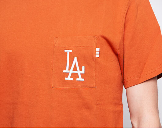 Triko New Era Vintage Pocket Logo Los Angeles Dodgers Cooperstown Rust