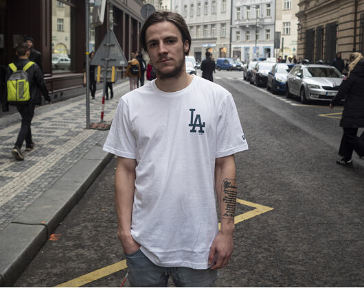 Triko New Era Los Angeles Dodgers Far East White