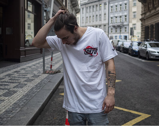 Triko New Era Bootleg Graphic Print Tokyo White