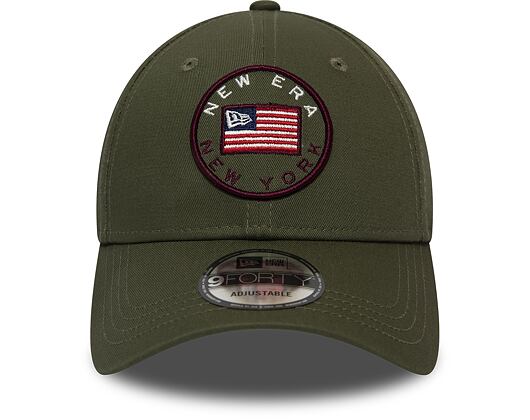 Kšiltovka New Era 9FORTY Flagged New Olive