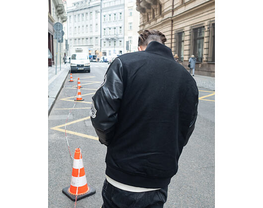Bunda New Era NBA Patch Varsity Jacket 6 Teams Black