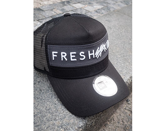 Kšiltovka New Era 9FORTY A-Frame Trucker Colour Block Fresh Ego Kid Black/Grey