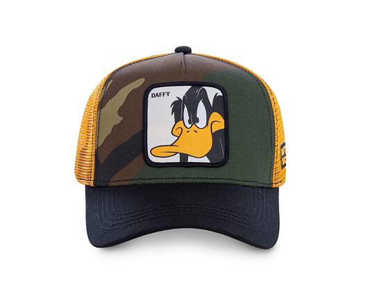 Kšiltovka Capslab Looney Tunes - Daffy Duck v.3 Trucker Camo / Yellow