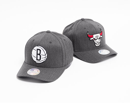 Kšiltovka Mitchell & Ness Brooklyn Nets 715 Charcoal Heather Team Pop