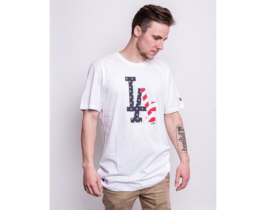 Triko New Era Los Angeles Dodgers Infill Flag Team Logo White