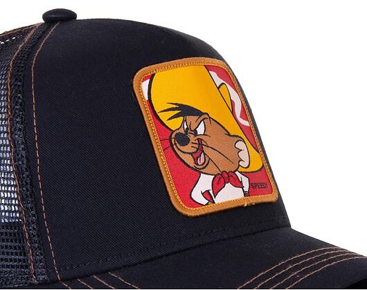 Kšiltovka Capslab Trucker - Looney Tunes - Speedy Gonzales - Black / Yellow