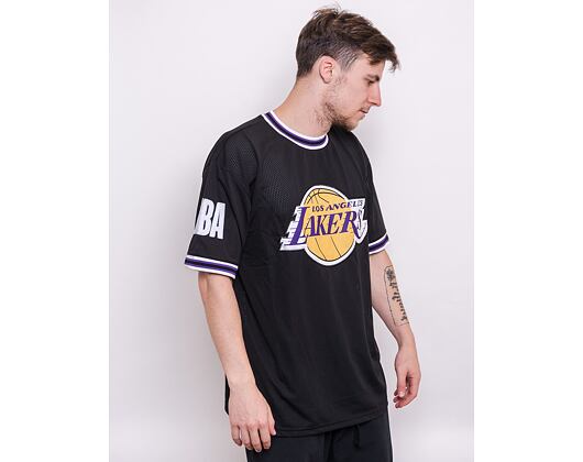 Triko New Era NBA Oversized Applique Tee Los Angeles Lakers Black