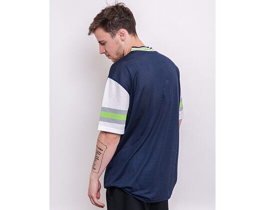 Triko New Era NFL Stripe Sleeve Oversized Tee Seattle Seahawks Oceanside Blue