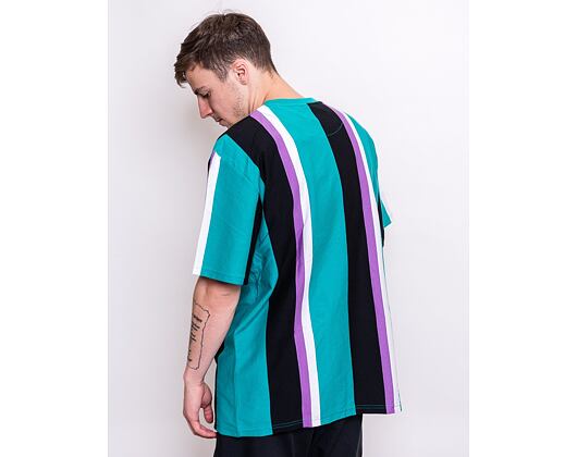 Triko Karl Kani Signature Stripe Tee Turquoise/Black/White - 6069902
