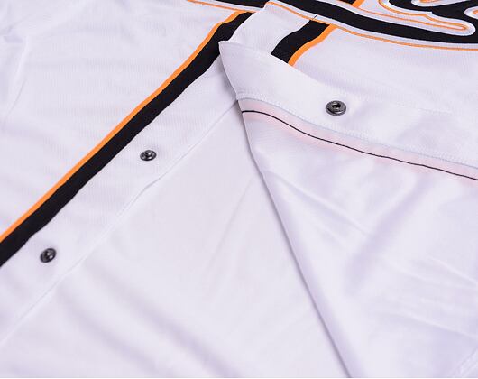 Dres Karl Kani Varsity Block Baseball Shirt White/Black/Orange - 6035404