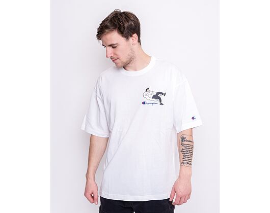 Triko Champion Crewneck T-Shirt White 214419 WW010