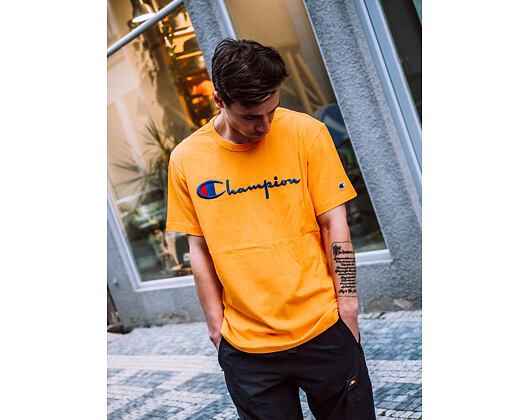 Triko Champion Crewneck T-Shirt Yellow 210972 OS030 ZNN