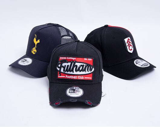 Kšiltovka New Era 9FORTY A-Frame Oversized Patch Fulham FC Snapback Black / Scarlet