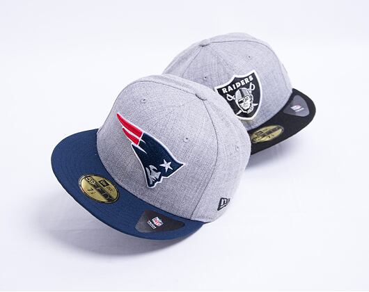 Kšiltovka New Era 59FIFTY NFL Heather Essential New England Patriots Fitted Heather Gray
