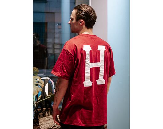 Triko HUF Essentials Classic H T-Shirt Brick