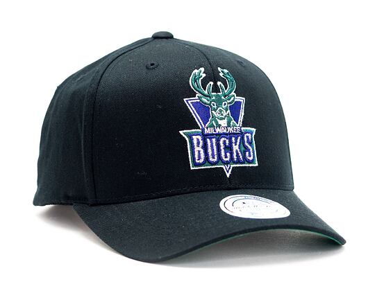 Kšiltovka Mitchell & Ness Milwaukee Bucks 537 Team Logo High Crown Black
