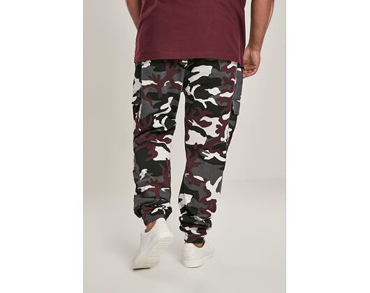 Kalhoty Urban Classic TB3137 Camo Cargo Jogging Pants 2.0 Wine Camo