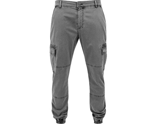 Kalhoty Urban Classic TB1435 Washed Cargo Twill Jogging Pants Grey