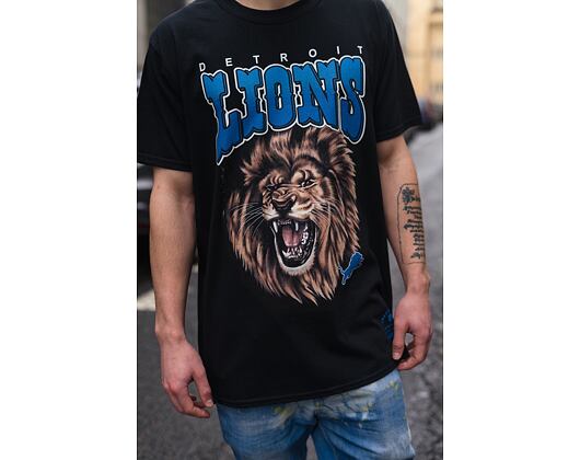 Triko Mitchell & Ness Detroit Lions NFL Animal Tee Black
