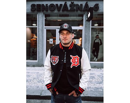 Bunda New Era MLB Cooperstown Varsity Jacket Detroit Tigers Black