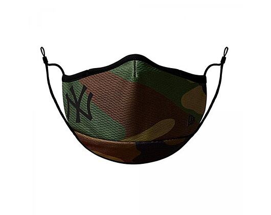 Rouška New Era Diamond Era New York Yankees Face Mask Woodland Camo