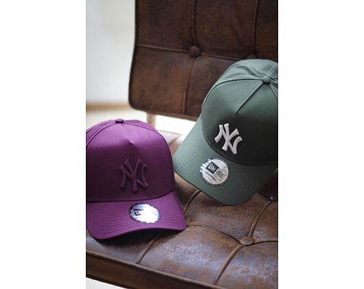 Kšiltovka New Era 9FORTY A-Frame MLB Color Essential New York Yankees Snapback New Olive / Optic Whi