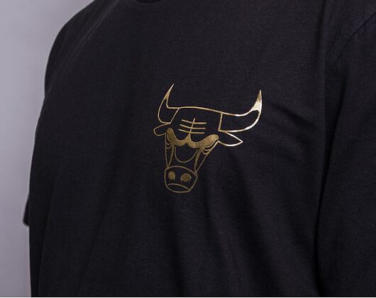 Triko New Era NBA Metallic Tee Chicago Bulls Black/Gold