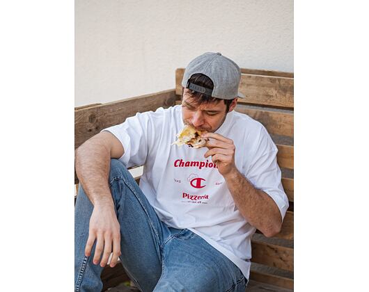 Triko Champion T T-Shirt Pizzeria 216429 WHT White