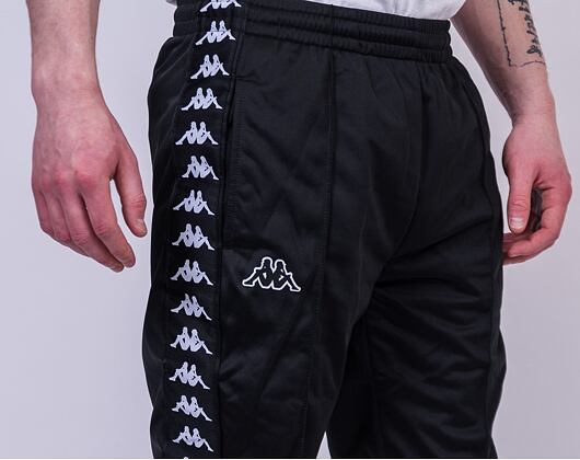 Tepláky Kappa 222 Banda Rastoria Slim J61 Black/Black/White