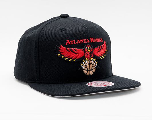 Kšiltovka Mitchell & Ness Atlanta Hawks 6HSSS21HW051 WOOL SOLID Black