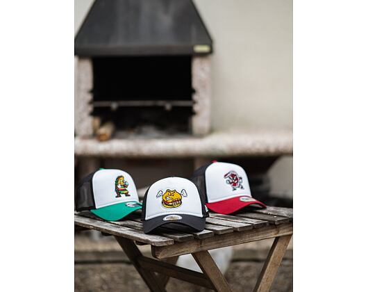 Kšiltovka New Era 9FORTY Trucker MiLB Theme Nights Lehigh Valley Iron Pigs "Bacon" Red