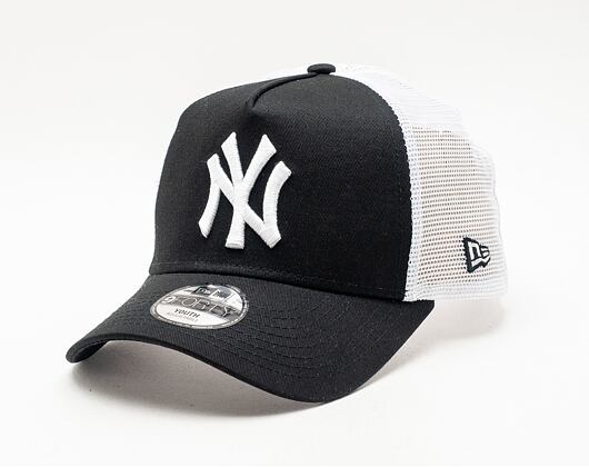 Dětská Kšiltovka New Era - MLB Clean 9FORTY Trucker - NY Yankees - Black / White