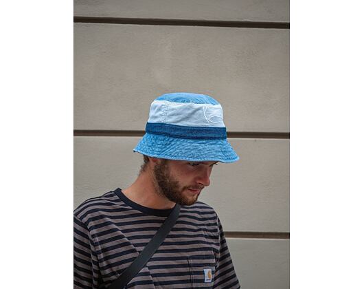 Klobouk Karl Kani KK Signature Block Denim Bucket Hat Blue 7115093