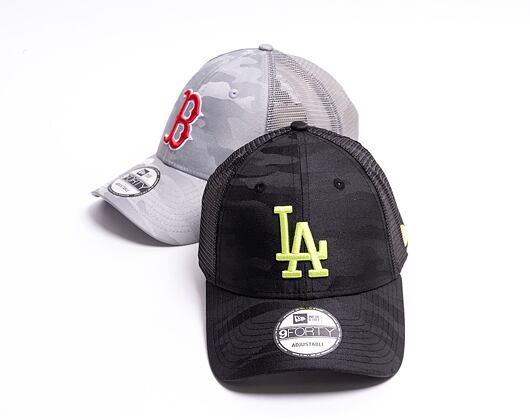 Kšiltovka New Era 9FORTY MLB Home Field Trucker Los Angeles Dodgers Strapback Black / Yellow