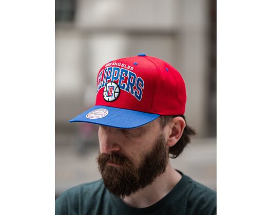 Kšiltovka Mitchell & Ness Team Arch 2 Tone Snapback Los Angeles Clippers Red / Royal