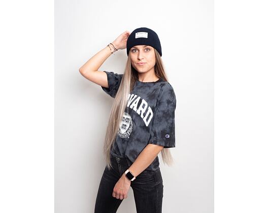 Dámské Crop Triko Champion University Harvard Tye Dye Black