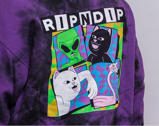 Mikina RIP N DIP Sid Hoodie RND7046 Purple & Black Tie Dye