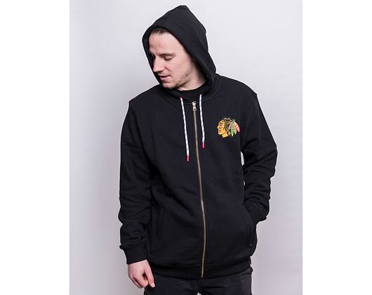 Mikina '47 Brand NHL Chicago Blackhawks Back Check Morris Full Zip Hood Jet Black