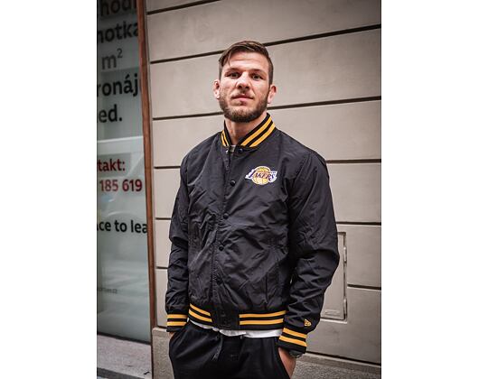 Bunda New Era NBA Team Wordmark Bomber Los Angeles Lakers Black