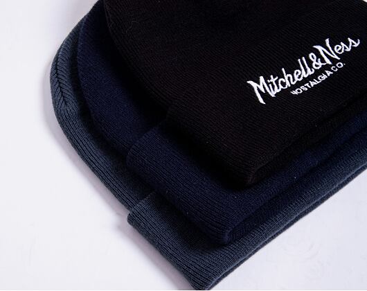 Kulich Mitchell & Ness Branded Pinscript Cuff Knit Black / White