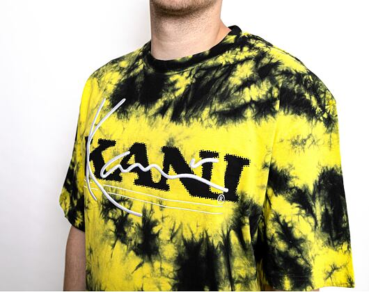Triko Karl Kani 6033280 KK Retro Tie Dye Tee Yellow/Black KM214-063-1